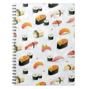 Japanese Food: Sushi Pattern Notebook