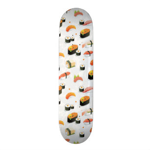 Japanese Food: Sushi Pattern Skateboard
