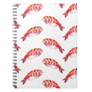 Japanese food sushi with shrimp Abi Notebook