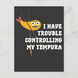 Japanese food Tempura Chopsticks Fried Shrimps Postcard