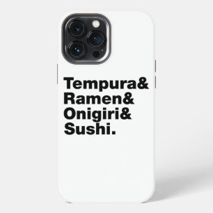 Japanese Foods Tempura & Ramen & Onigiri & Sushi. iPhone 13 Pro Max Case