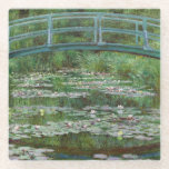 Japanese Footbridge Claude Monet French Art Glass Coaster<br><div class="desc">Impressionist Cityscape Painting by Claude Monet - Classic Masterpieces - Claude Monet's Impressionist Painting Series - The Japanese Footbridge</div>