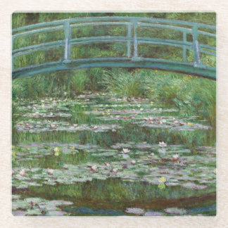 Japanese Footbridge Claude Monet French Art Glass Coaster