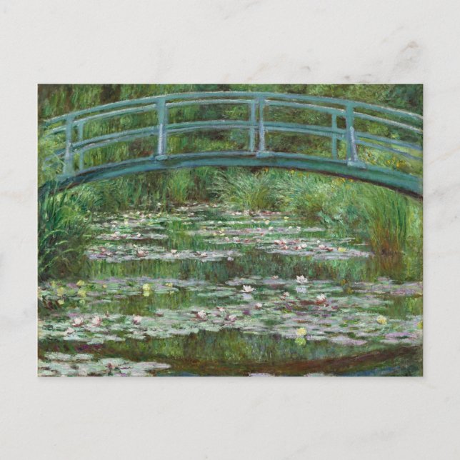Japanese Footbridge Claude Monet French Art Postcard (Front)