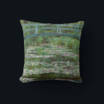 Japanese Footbridge Claude Monet French Art Throw Pillow<br><div class="desc">Impressionist Cityscape Painting by Claude Monet - Classic Masterpieces - Claude Monet's Impressionist Painting Series - The Japanese Footbridge</div>
