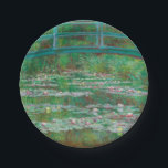 Japanese Footbridge Claude Monet Impressionist Paper Plate<br><div class="desc">The Japanese Footbridge oil on canvas painting by Claude Monet,  1899.</div>