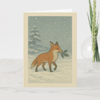 Japanese Fox - Christmas Card