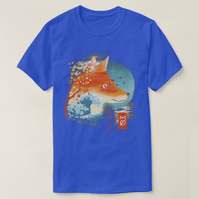 Japanese Fox Lover T-Shirt (Design Front)