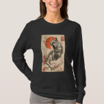 Japanese Fox Vintage Kitsune Sakura Tree Animal Ae T-Shirt<br><div class="desc">Japanese Fox Vintage Kitsune Sakura Tree Animal Aesthetic</div>