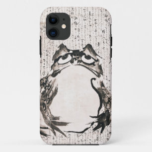 japanese frog painting art canvas artwork vintage iPhone 11 case