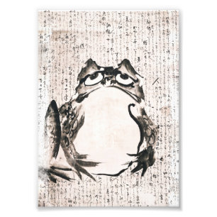 japanese frog painting art canvas artwork vintage photo print