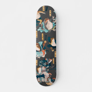Japanese Frog ukiyo-e Froggies Skateboard