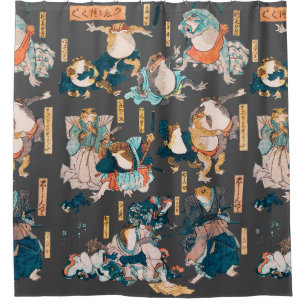 Japanese Frog Woodblock Print Kuniyoshi Ukiyo-e