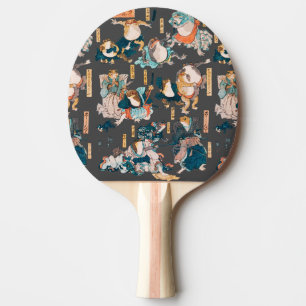 Japanese Frog Woodblock Print Kuniyoshi Ukiyo-e Ping Pong Paddle