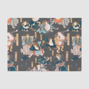 Japanese Frog Woodblock Print Kuniyoshi Ukiyo-e Tissue Paper