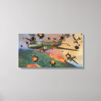 Japanese G4M Betty bomb run Canvas Print