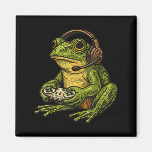 Japanese Gamer Frog Art Men Women Boys Funny Vinta Magnet