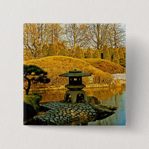 Japanese Garden 2 Inch Square Button