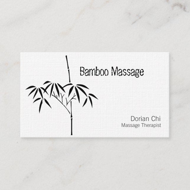 Japanese Garden Bamboo Business Card (Front)