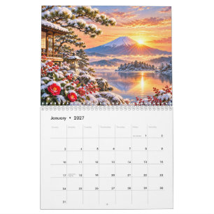 Japanese Garden Four Seasons 2027 Wall Calendar