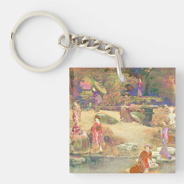 Japanese Garden II / Washed Edition Keychain (Front)