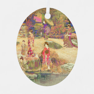 Japanese Garden II / Washed Edition Metal Ornament
