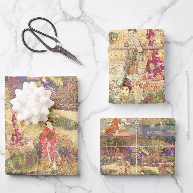 Japanese Garden II / Washed Edition Wrapping Paper Sheet (Front)