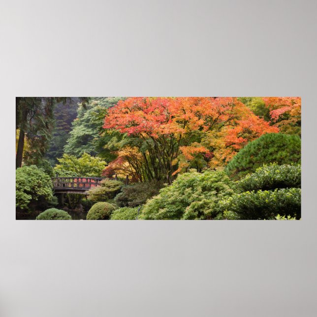 Japanese Garden in Fall Poster (Front)