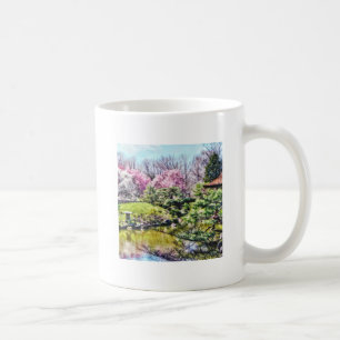 Japanese Garden in Spring Coffee Mug