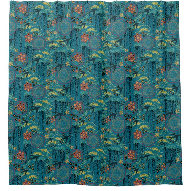 Japanese Garden in Teal (Front)