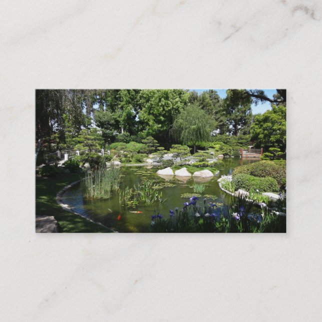 Japanese Garden Koi Pond and Nature Business Card (Front)
