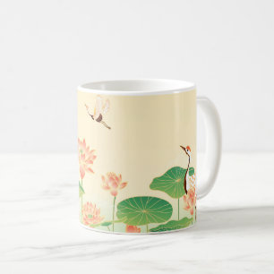 Japanese Garden Koi Pond and Waterlilies Art Coffee Mug