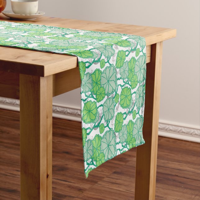 Japanese Garden Lily Pond Beach House Table Runner (In Situ)