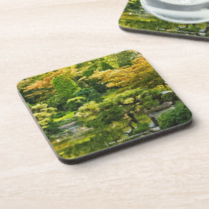 Japanese Garden Painting Effect Landscape Coaster