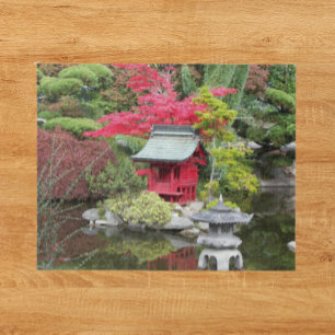 Japanese Garden Pond Photo Jigsaw Puzzle