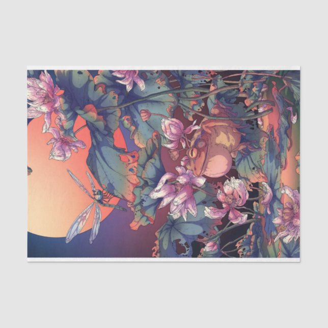 Japanese Garden Pond Tissue Paper (Front)