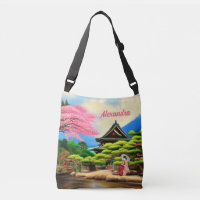 Japanese Garden Scenery Crossbody Bag