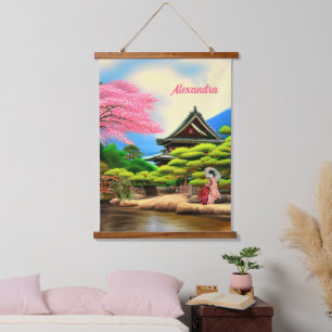 Japanese Garden Scenery Hanging Tapestry