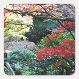 Japanese Garden Square Sticker