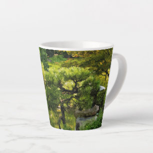 Japanese Garden - Traditional Aesthetic Latte Mug