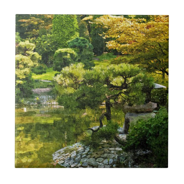 Japanese Garden - Traditional Aesthetic Tile (Front)