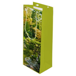 Japanese Garden - Traditional Aesthetic Wine Gift Bag