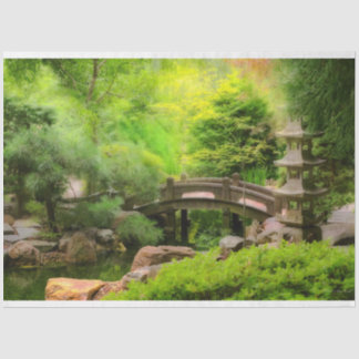Japanese Garden - Water under the bridge Tissue Paper