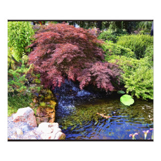 Japanese Garden waterfall Photo Print
