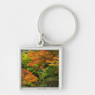 Japanese Gardens In Autumn In Portland, Oregon 2 Keychain