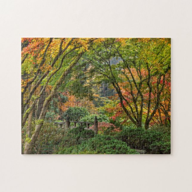 Japanese Gardens In Autumn In Portland, Oregon 4 Jigsaw Puzzle (Horizontal)