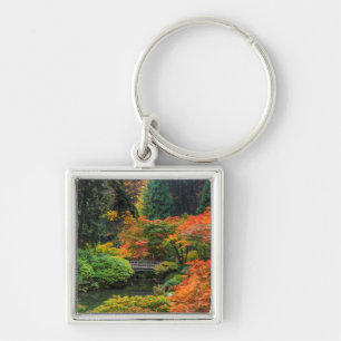 Japanese Gardens In Autumn In Portland, Oregon 5 Keychain
