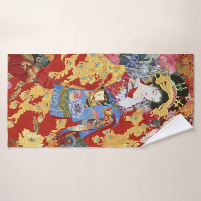 Japanese Geisha Art -   Bath Towel Set (Bath Towel)