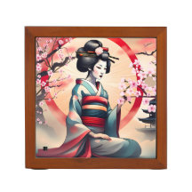 JAPANESE GEISHA BEAUTY WOMAN CHERRY BLOSSOMS