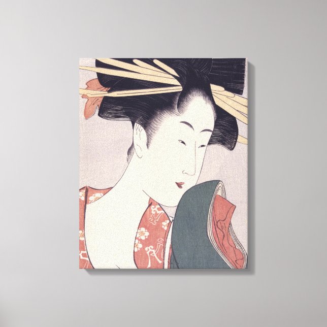 Japanese Geisha Canvas Print (Front)